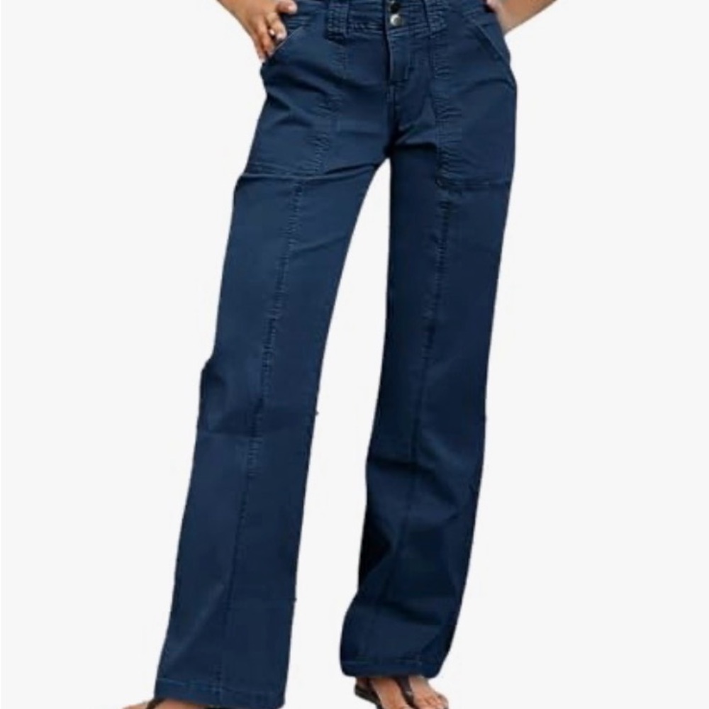 Flamingals navy pant size large (10-12)